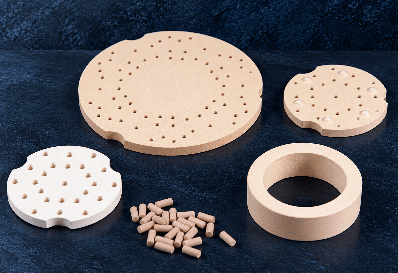Versatile wollastonite ceramics providing thermal stability and electrical insulation for specialized industrial applications.