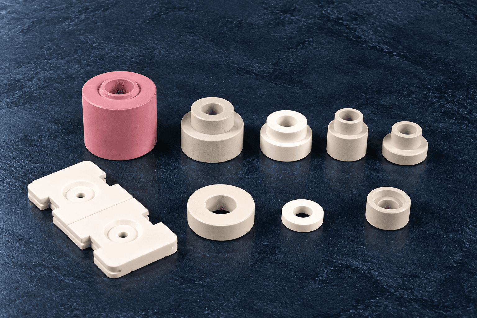 Heat-resistant ceramic supports designed for electrical resistor assemblies and load bank applications.