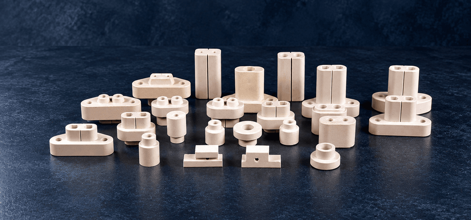 Self-glazing cordierite components offering a smooth surface and reliable performance in ignition systems.